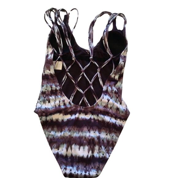 Hobie Tie Dye Criss Cross Back One Piece Swim Suit S - Picture 4 of 7